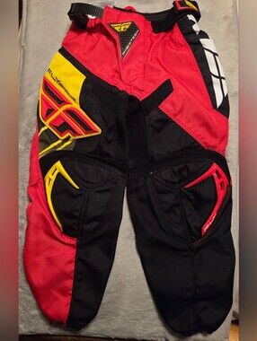 Fly Racing F-16 Red Black Yellow MX Pants